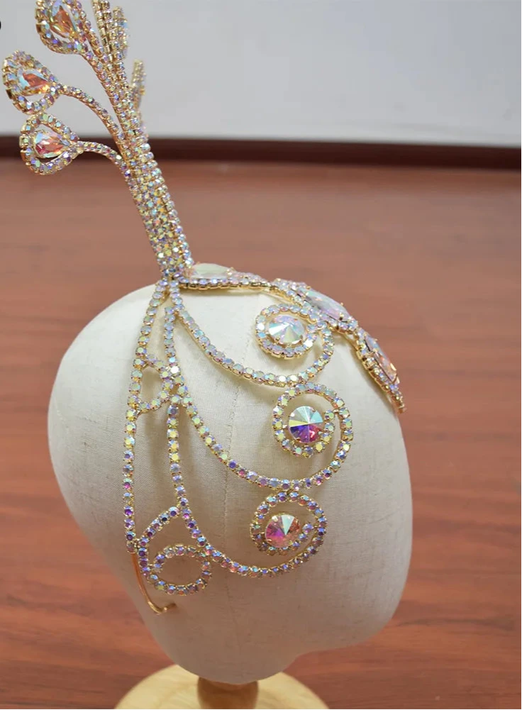The Zaya Crystal Headpiece show girl ballet bridal snazzy sparkly