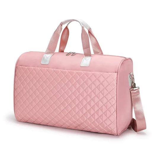 quilted pink dance bag sports bag
