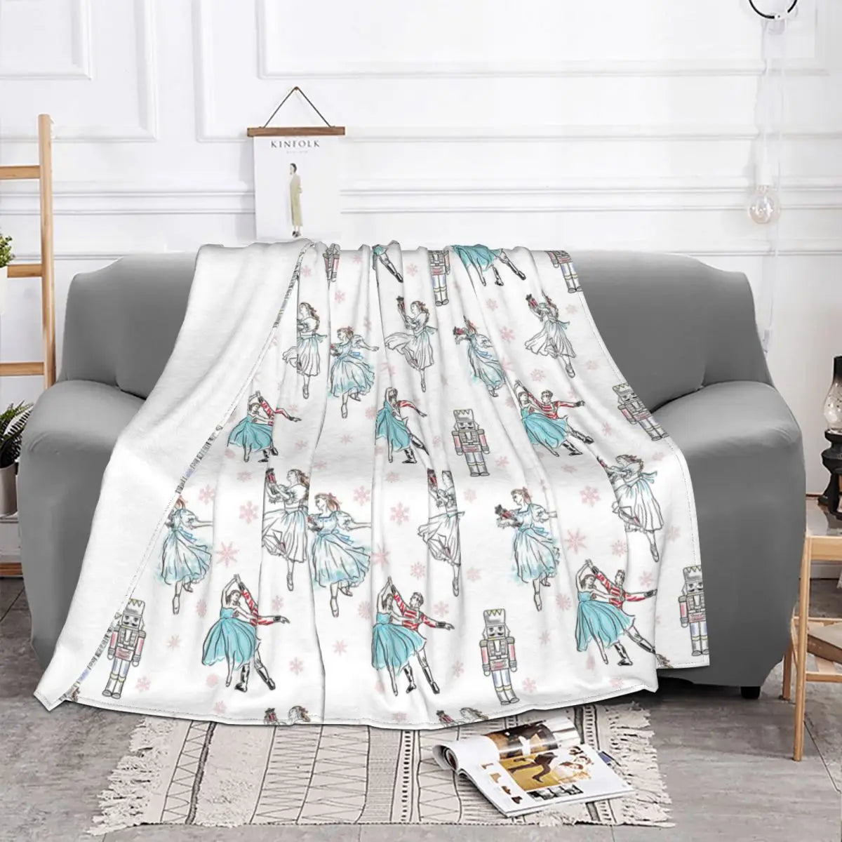 Clara and Nutcracker ballet blanket