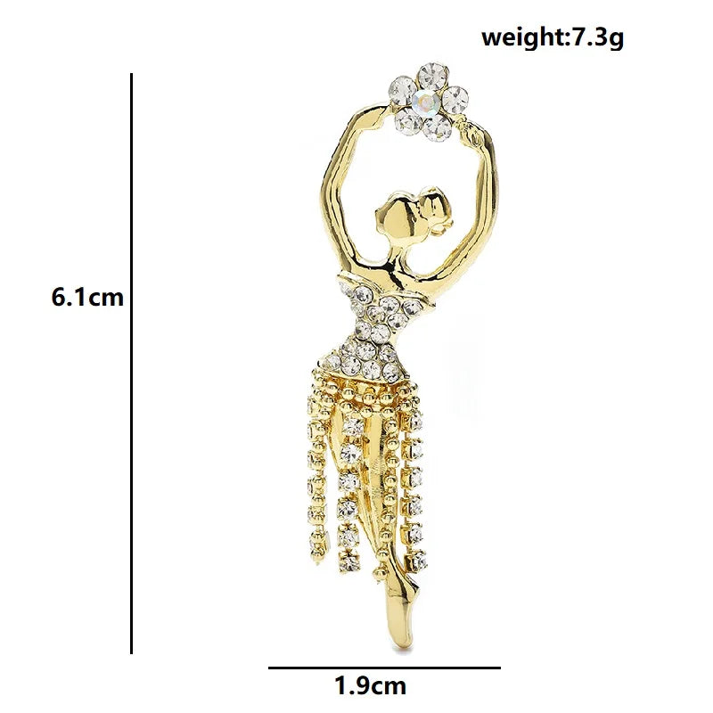 بروشات أنيقة لراقصة باليه للنساء، لونان، بروش جميل لراقصة الباليه، مناسب للحفلات والمناسبات غير الرسمية