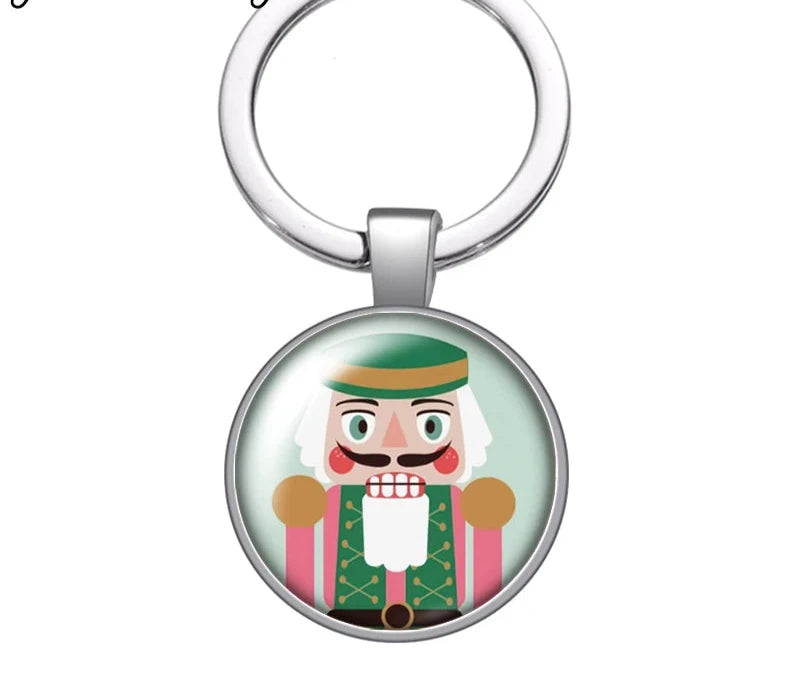 The Glass Cabochon Nutcracker Key Ring