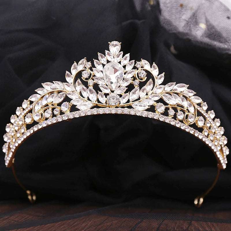 crystal and gold ballet and wedding tiara