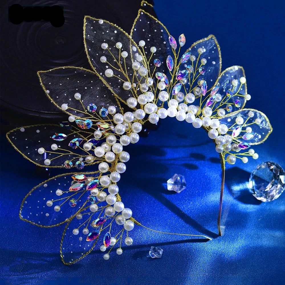 The Janelle Pearl and Crystal Headpiece