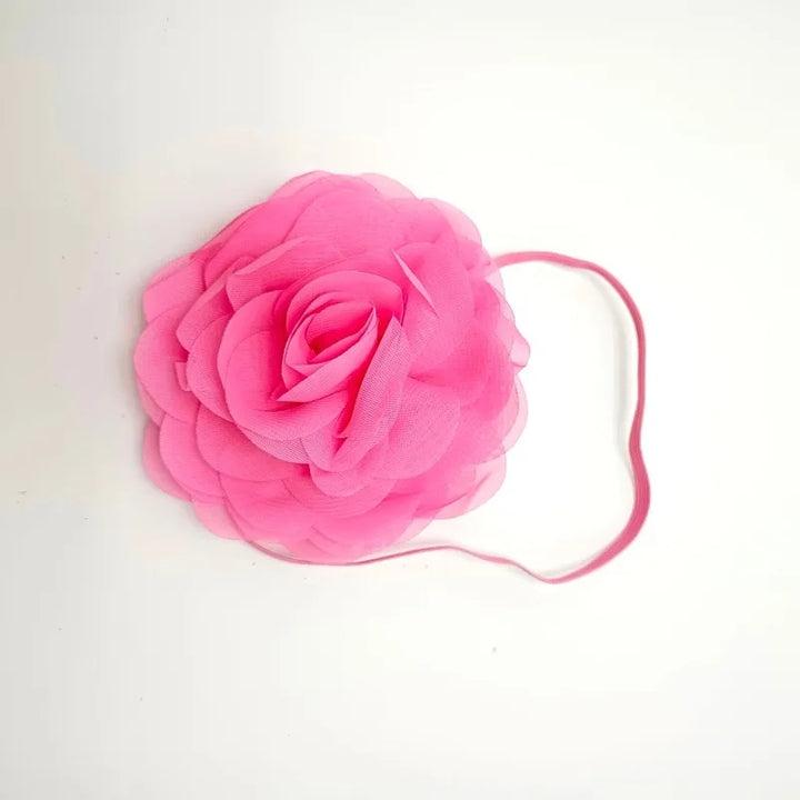 rosafarbenes Blumen-Stirnband für Neugeborene