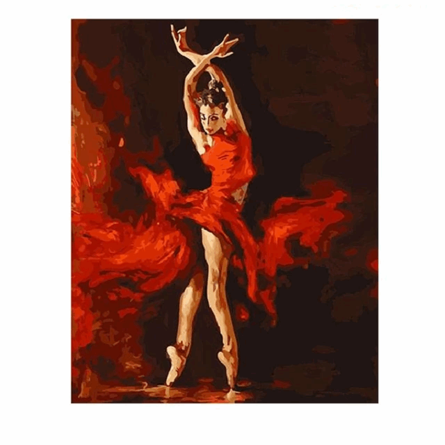 Parte anteriore della ballerina Carmen Paint by Numbers Set