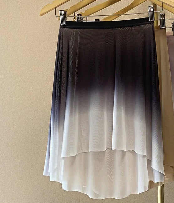 black ombre gradient ballet skirt