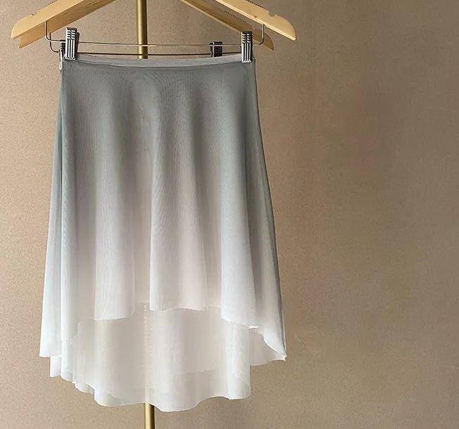 Grey ombre gradient ballet skirt