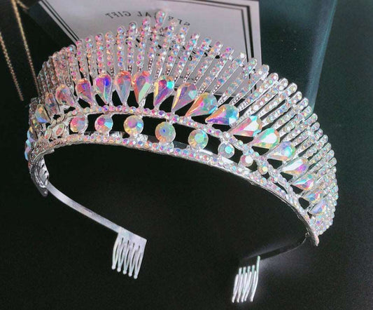 AB aurora borealis crystal tiara. for YAGP, bridal wedding ballet dance