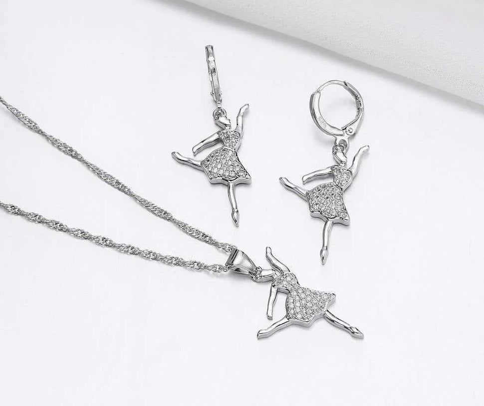 Das Tatiana Ballerina-Set mit Ohrringen und Halskette