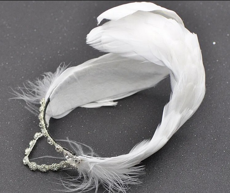 white swan ballet headpiece