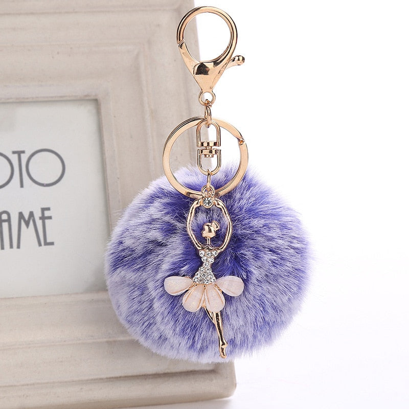 Pom Pom Ballerina Key Chain - Unique Ballet Accessories - Panache Ballet Boutique