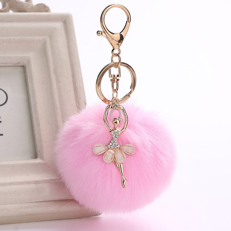 Pom Pom Ballerina Schlüsselanhänger – Einzigartiges Ballettzubehör – Panache Ballet Boutique