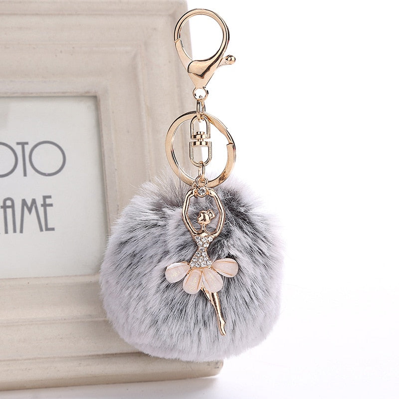 Pom Pom Ballerina Key Chain - Unique Ballet Accessories - Panache Ballet Boutique