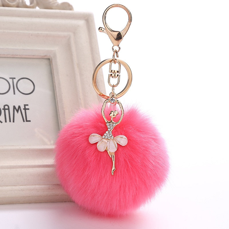 Pom Pom Ballerina Key Chain - Unique Ballet Accessories - Panache Ballet Boutique