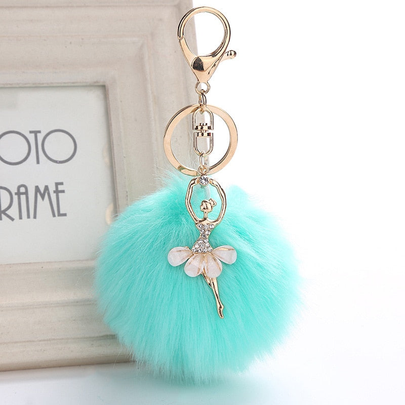 Pom Pom Ballerina Key Chain - Unique Ballet Accessories - Panache Ballet Boutique