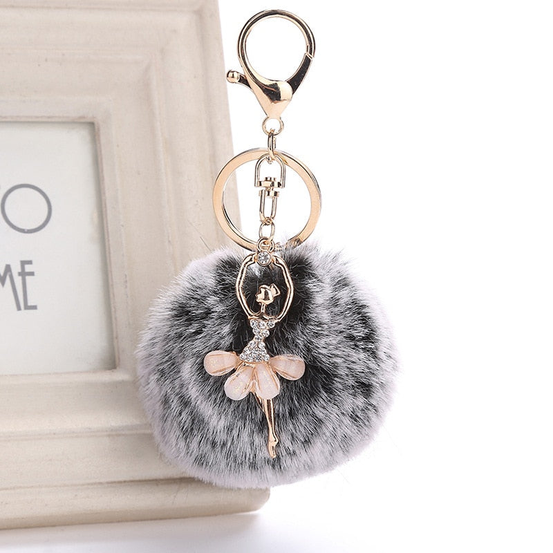 Pom Pom Ballerina Key Chain