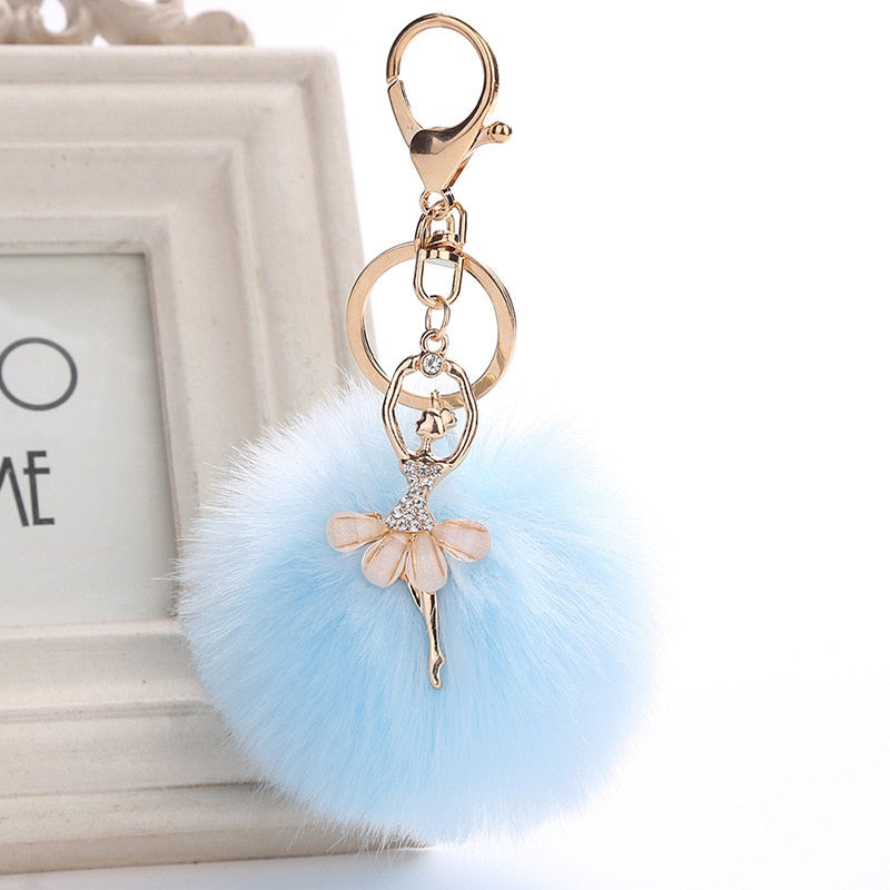 Pom Pom Ballerina Key Chain