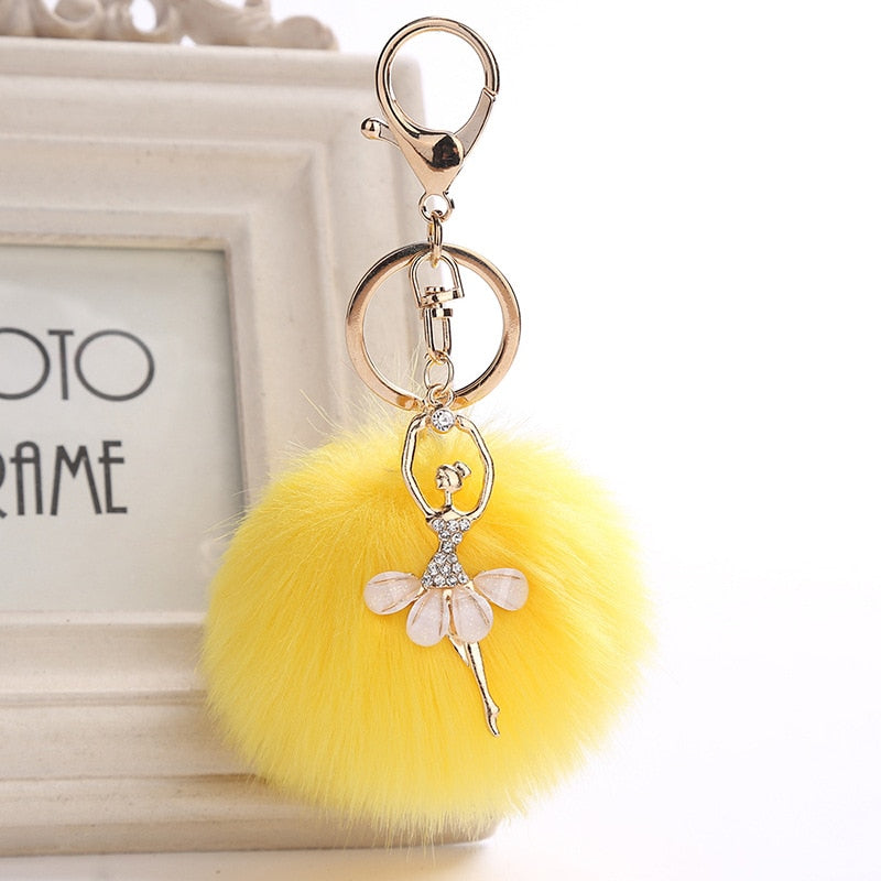 Pom Pom Ballerina Key Chain - Unique Ballet Accessories - Panache Ballet Boutique