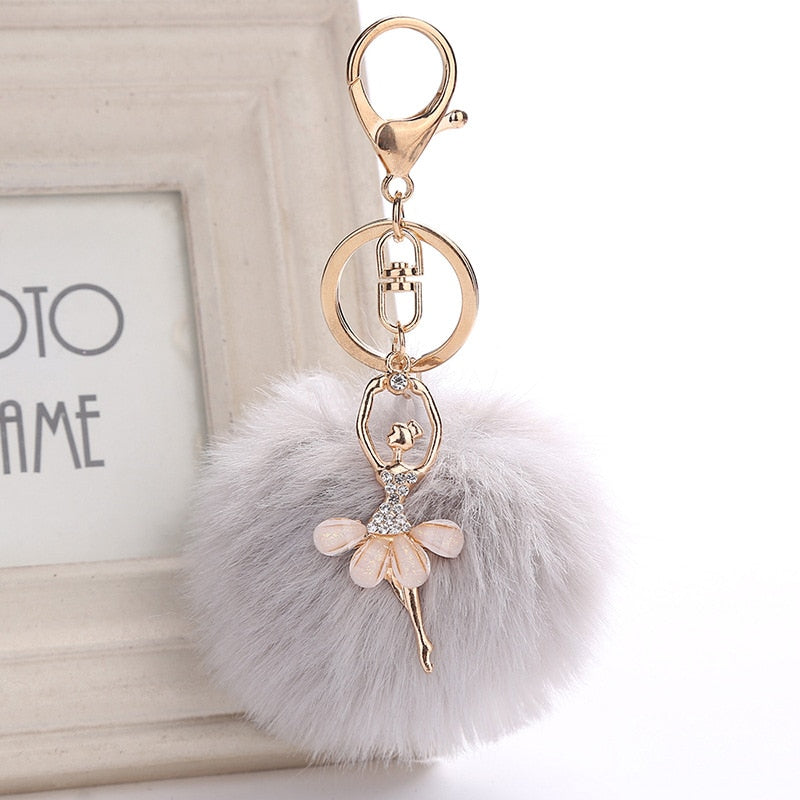 Pom Pom Ballerina Key Chain - Unique Ballet Accessories - Panache Ballet Boutique