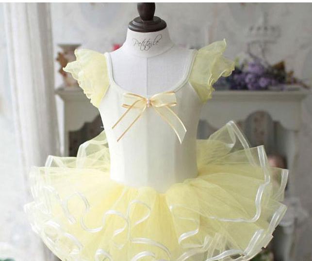 robe tutu jaune petites filles