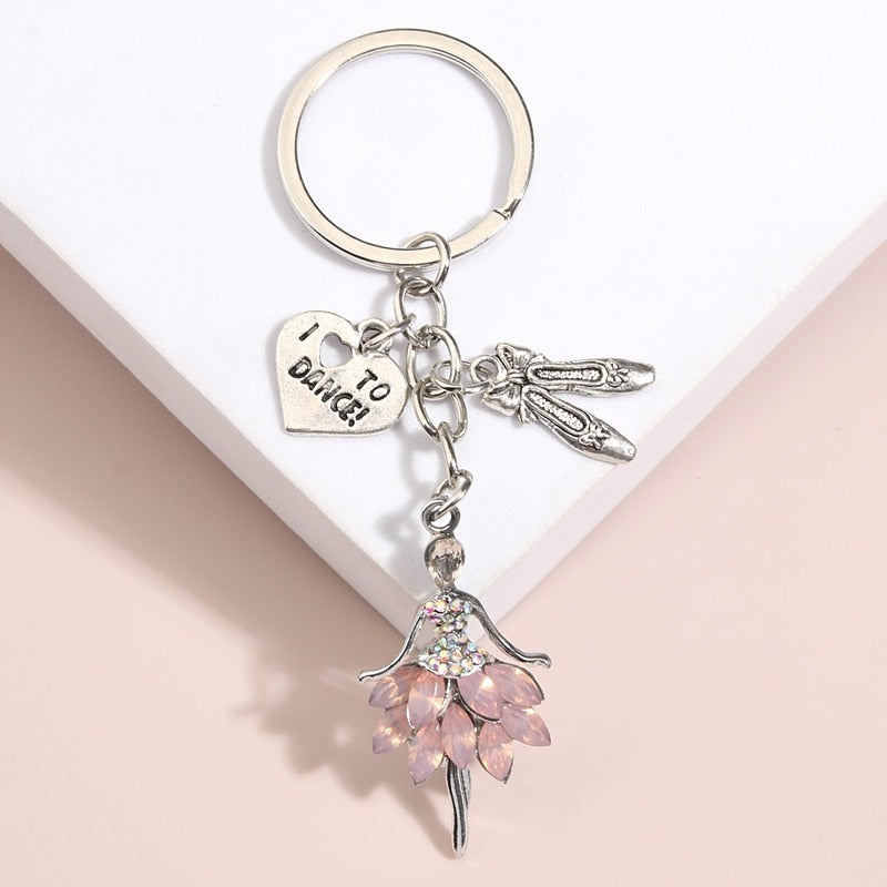 Ballet Love Ballerina Key Chain - Elegant Dance Accessory - Panache Ballet Boutique