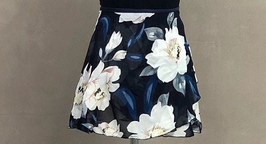 black and white floral ballet skirt. YAGP