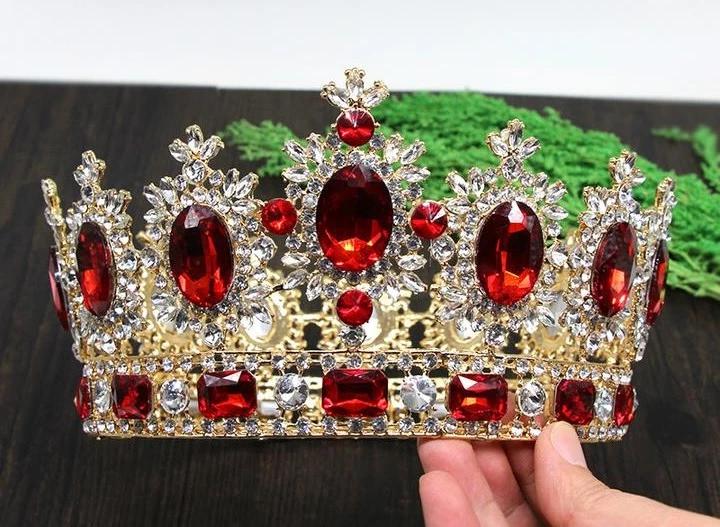 front of gold and ruby crown. YAGP