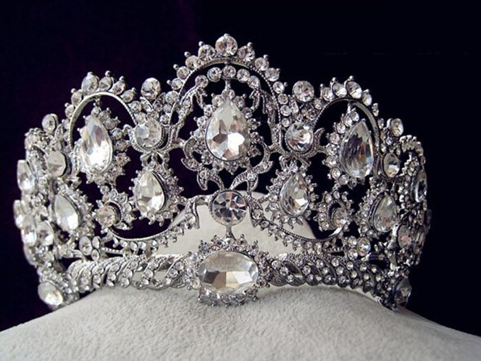 elegant tiara with crystals for ballet or wedding