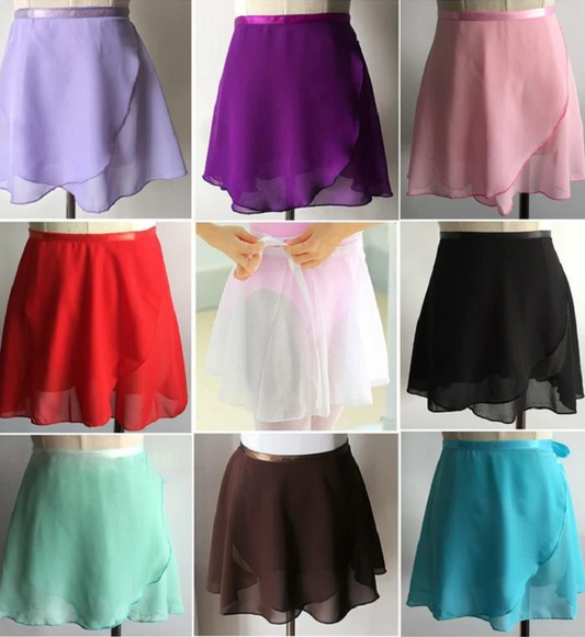 ballet wrap skirts in different colors