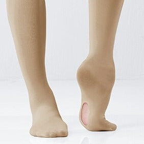 ballet dancer wearing beige convertible ballet tights
