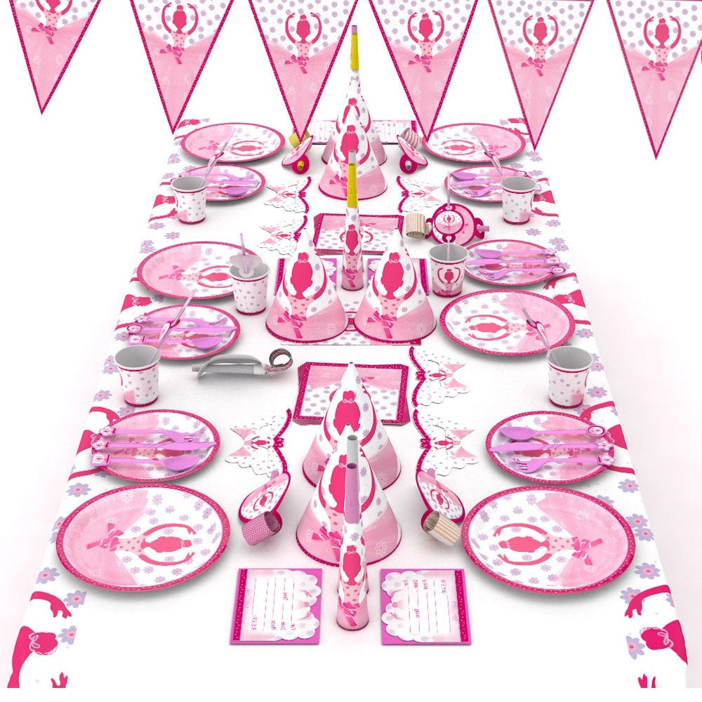 Tischset mit Ballerina-Party-Set