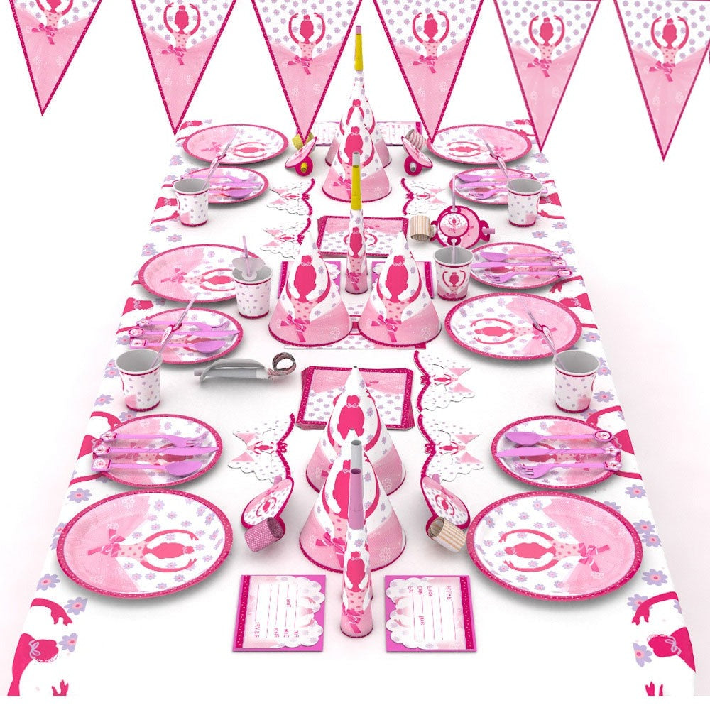 table set with ballerina party set