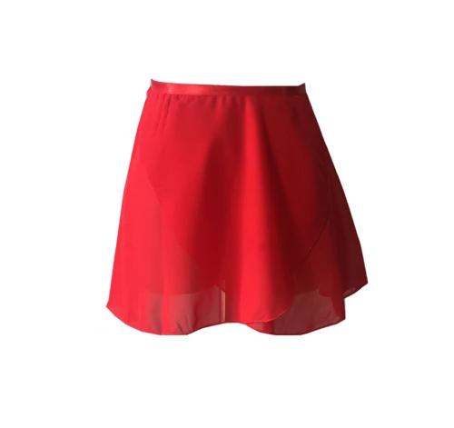 red chiffon ballet skirt